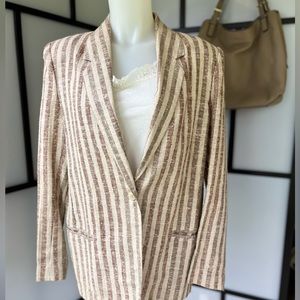 Dvf linen blend jacket sz12